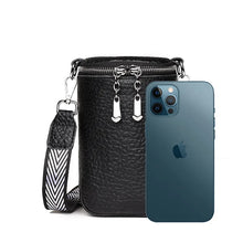 Load image into Gallery viewer, Top Zip Leather Shoulder Bag