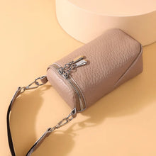 Load image into Gallery viewer, Top Zip Leather Shoulder Bag