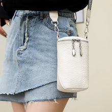 Load image into Gallery viewer, Top Zip Leather Shoulder Bag