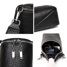 Load image into Gallery viewer, Top Zip Leather Shoulder Bag