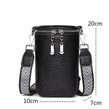 Load image into Gallery viewer, Top Zip Leather Shoulder Bag