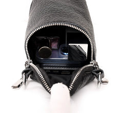 Load image into Gallery viewer, Top Zip Leather Shoulder Bag