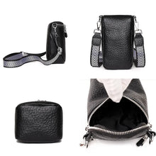 Load image into Gallery viewer, Top Zip Leather Shoulder Bag