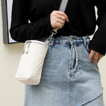 Load image into Gallery viewer, Top Zip Leather Shoulder Bag