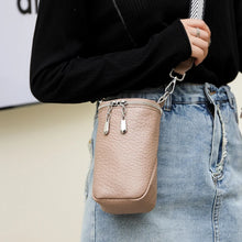 Load image into Gallery viewer, Top Zip Leather Shoulder Bag