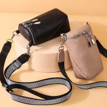 Load image into Gallery viewer, Top Zip Leather Shoulder Bag
